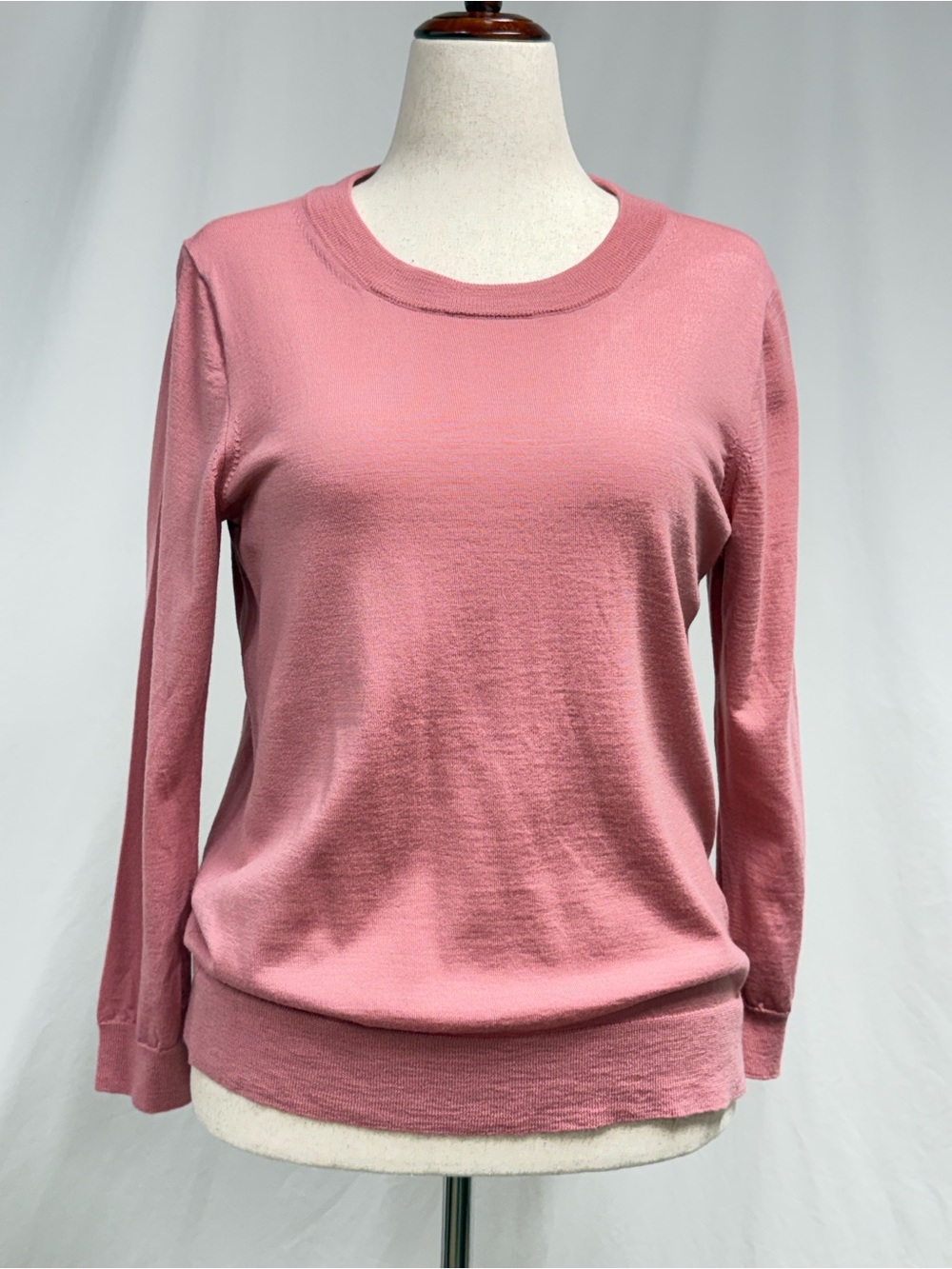 J. Crew 100% Merino Wool Warm Pink Long-Sleeve Sweater